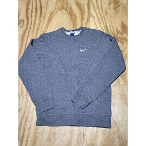 Nike Embroidered Logo Pullover Crewneck LongSleeve Sweatshirt Men S Gray Knit...